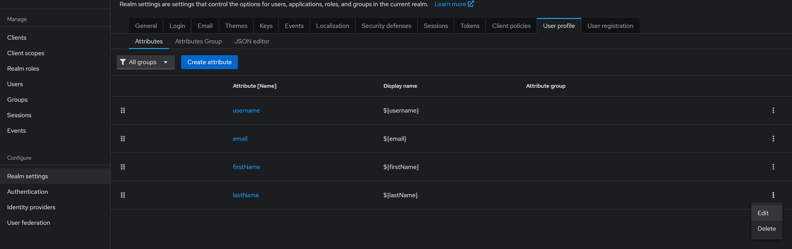 Remove Profile Fields