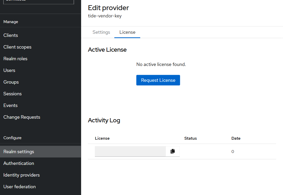 License Dashboard